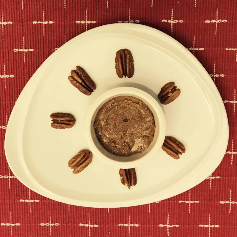 overhead image of homemade pecan butter