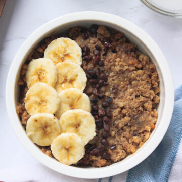 slow cooker banana coconut oatmeal | hearth health happiness