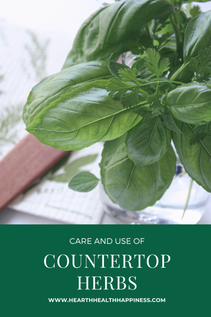 countertop herbs pin | hearth health happiness