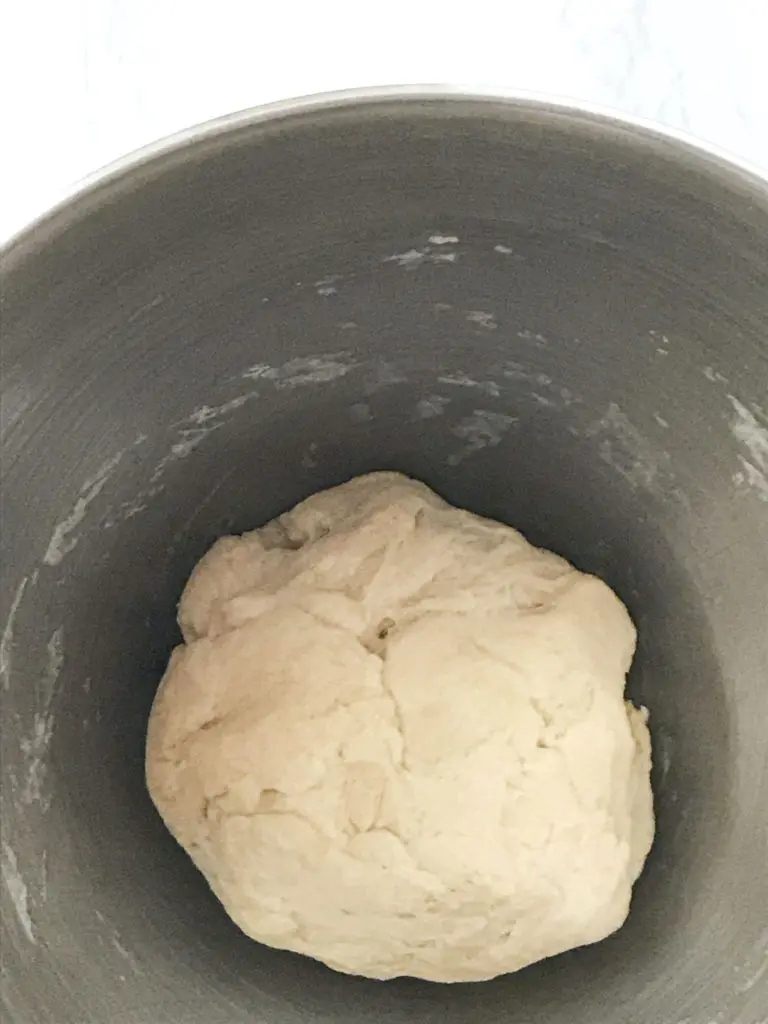 pizza dough in mixing bowl | hearth health happiness