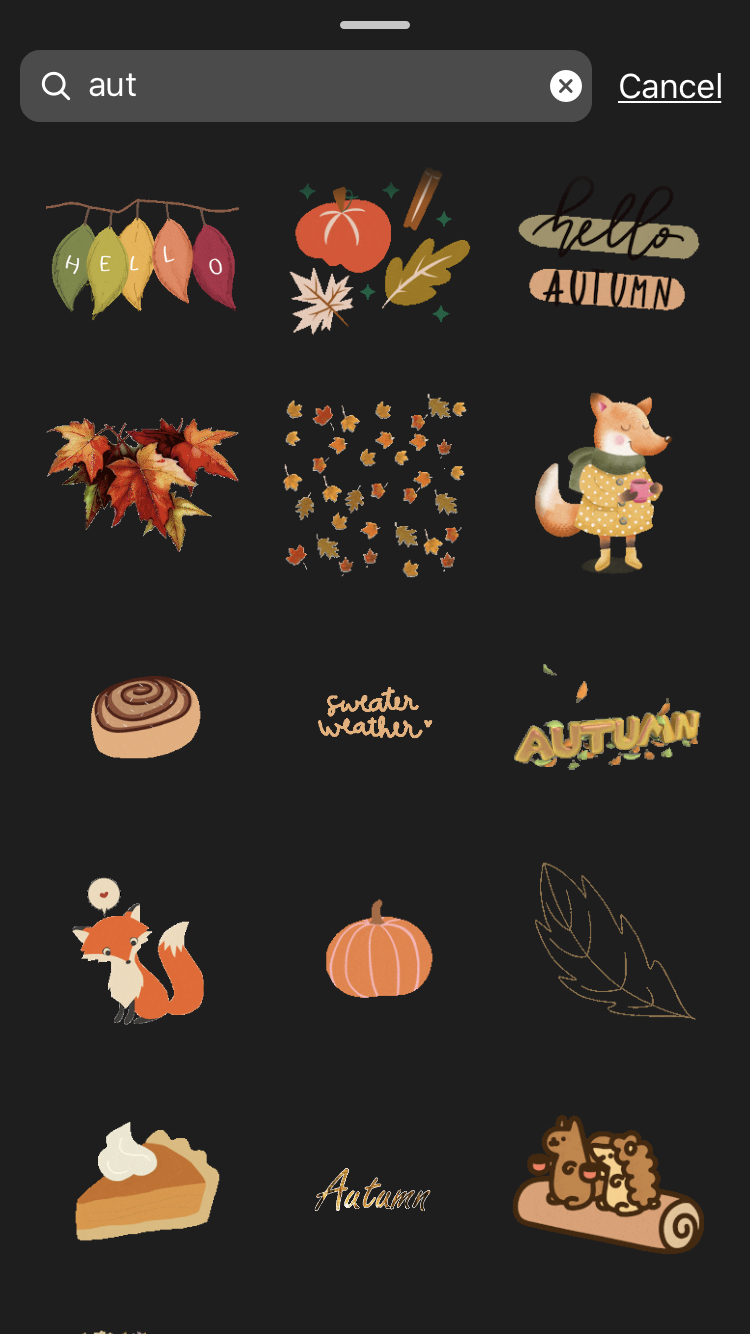 aut instagram story stickers | lifestyle | hearth health happiness