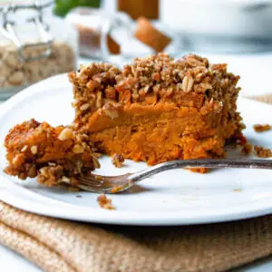 slow cooker vegan sweet potato casserole | comfort food | hearth health happiness