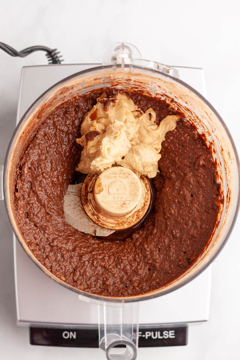 chickpea brownie batter with cashew butter