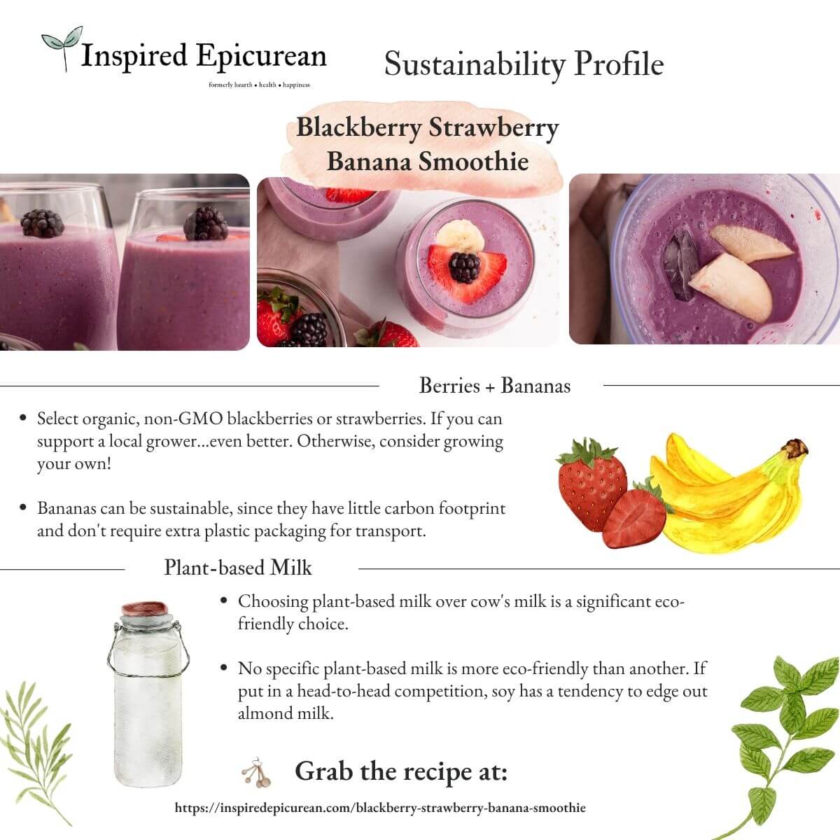blackberry strawberry banana smoothie sustainability profile