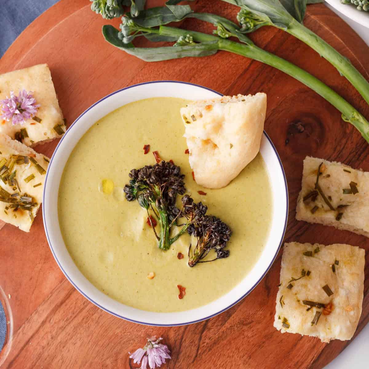 Cream of Broccolini Soup (Vegan)