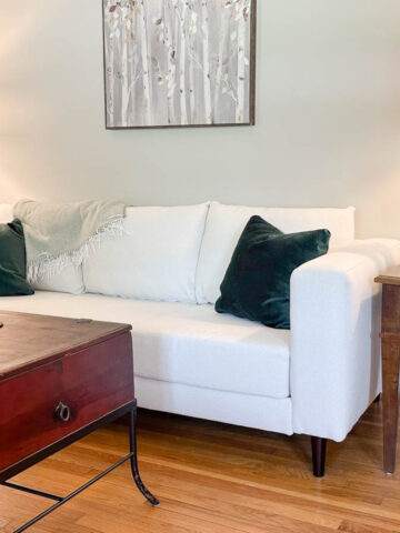 white sofa in living room