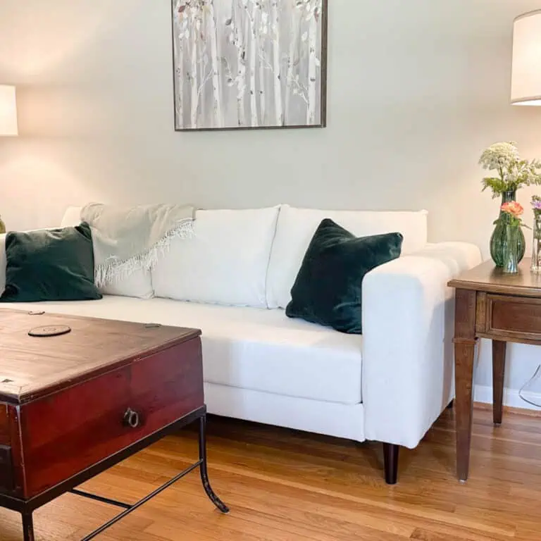 white sofa in living room
