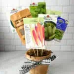 seed bouquet on counter